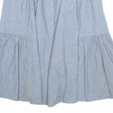 BOBBY T H2 Womens A-Line Skirt Blue Midi 90s L