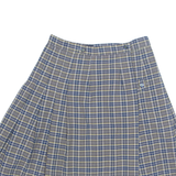 ROYAL UNIFORM Womens Pleated Skirt Blue Knee Length Check M