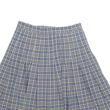 ROYAL UNIFORM Womens Pleated Skirt Blue Knee Length Check M