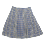 ROYAL UNIFORM Womens Pleated Skirt Blue Knee Length Check M