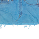LEVI'S Cut Off 501 Womens Mini Skirt Blue Short Denim M