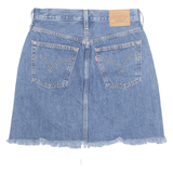 LEVI'S Premium E Womens Straight Skirt Blue Short Denim S