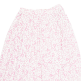 Womens A-Line Skirt Pink Midi Floral L