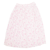 Womens A-Line Skirt Pink Midi Floral L