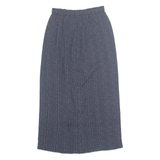 Womens Pleated Skirt Blue Midi 90s Spotted UK 10