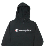 CHAMPION Mens Black Hoodie L
