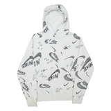 NIKE Mens White Hoodie M