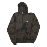 NIKE 1/4 Zip Mens Green Hoodie M