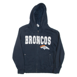 NFL Denver Broncos Womens Blue Hoodie Full Zip USA L