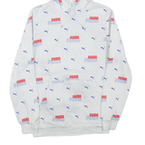 PUMA Mens White Hoodie S