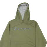 CHAMPION Mens Green Hoodie L