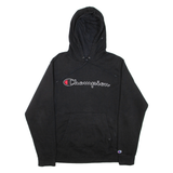 CHAMPION Mens Black Hoodie L