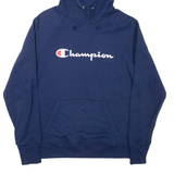 CHAMPION Mens Blue Hoodie M