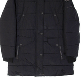 DIESEL Womens Puffer Coat Black Nylon S