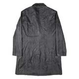 SKIN TONES Womens Trench Jacket Black Leather UK 18