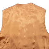 THE TRADER JEANS COMPANY Mens Waistcoat Brown Leather L