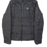 ADIDAS Womens Puffer Coat Grey Hooded UK 12