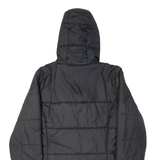 ADIDAS Womens Puffer Coat Grey Hooded UK 12