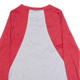 CHAMPION Temple Owls Mens T-Shirt Red Long Sleeve USA S