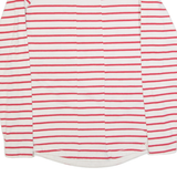 FAT FACE Striped Womens T-Shirt Red Long Sleeve UK 8