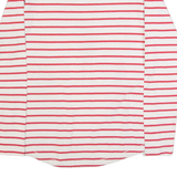 FAT FACE Striped Womens T-Shirt Red Long Sleeve UK 8