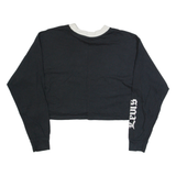 LEVI'S Oversized Cropped Womens T-Shirt Black Long Sleeve XS