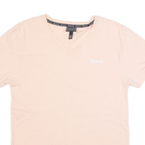 BENCH Womens T-Shirt Pink V-Neck UK 8