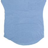 MASSIMO DUTTI Mens T-Shirt Blue V-Neck XS