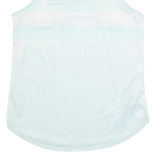 NEW BALANCE Striped Activewear Womens Vest Blue Sleeveless XS