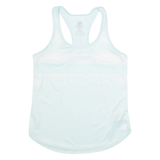 NEW BALANCE Striped Activewear Womens Vest Blue Sleeveless XS