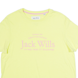JACK WILLS Womens T-Shirt Yellow UK 12