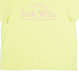 JACK WILLS Womens T-Shirt Yellow UK 12