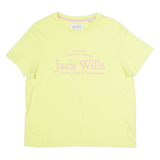 JACK WILLS Womens T-Shirt Yellow UK 12