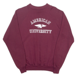 HEALTHKNIT Mens Sweatshirt Maroon Crew Neck USA XL