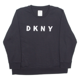 DKNY Womens Sweatshirt Black Crew Neck XL