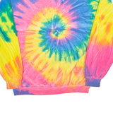 RIPPLE JUNCTION Rick And Morty Tie-Dye Mens Sweatshirt Blue Crew Neck M
