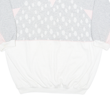 GREAT DIRECTION Short Sleeve Womens Sweatshirt White Crew Neck 90s M