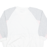 GREAT DIRECTION Short Sleeve Womens Sweatshirt White Crew Neck 90s M