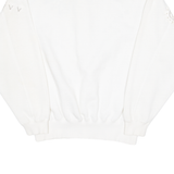 CERVELLE Womens Sweatshirt White Collared 90s S