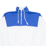 B&J Mens Sweatshirt White 1/4 Zip 90s M