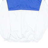 B&J Mens Sweatshirt White 1/4 Zip 90s M