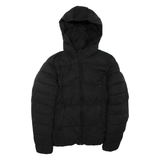 CHAMPION Womens Puffer Jacket Black Hooded M