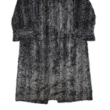 C.D.V Womens Coat Black Viscose Chevron XL