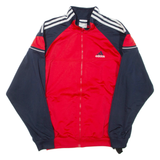 ADIDAS Mens Track Jacket Red Colourblock S