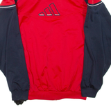 ADIDAS Mens Track Jacket Red Colourblock S