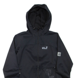 JACK WOLFSKIN Womens Track Jacket Black Hooded UK 12