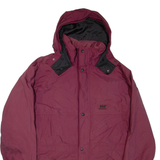 HELLY HANSEN Womens Jacket Maroon Nylon Hooded XL