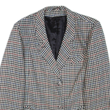 Womens Blazer Jacket Grey Houndstooth XL