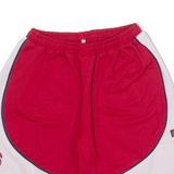 CHAMPION Valais Basketball #15 Mens Sports Shorts Red Colourblock L W28
