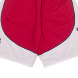 CHAMPION Valais Basketball #15 Mens Sports Shorts Red Colourblock L W28